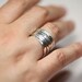 Stackable rings - organic hammered ring set of 7 sterling silver rings