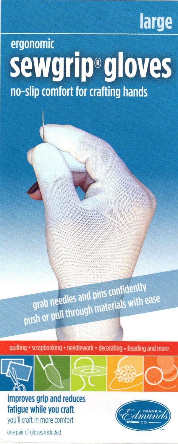 SewGrip Sewing and Quilting Gloves - Size Large
