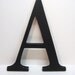 Wood Letter A Sign - 15 Inch - Painted Black - Distressed - Initial - Monogram - Personalized - Wall Decor - Wedding Decor - Shower Gift