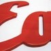 Wood Eat Sign - Painted Red - Distressed - Retro Wood Wall Decor -Kitchen - Diner - Restaurant