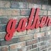 Red Gather Sign - Wood Wall Decor - Family Room - Kitchen - 28 X 12