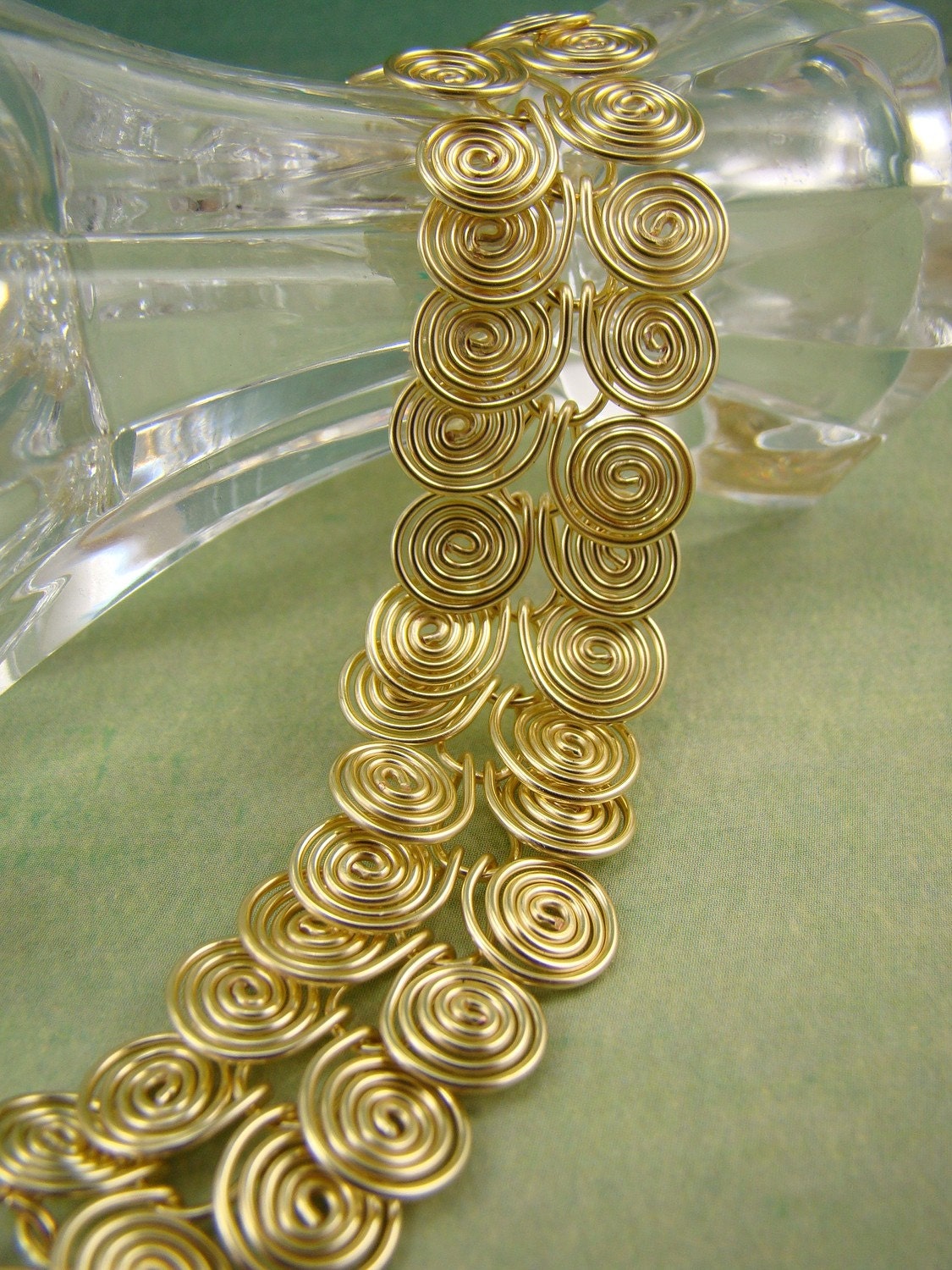 Golden Curls - Gold Coil Bracelet - Free Shipping to USA
