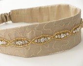 Gold Headband - Adult - Womens - Teen - New Years Eve - Fabric