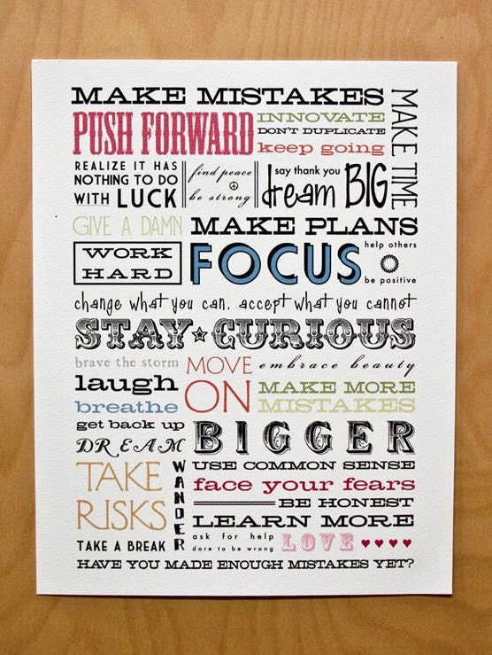 Stay Curious 11 x 14 limited edition print - typography manifesto for creatives and dreamers
