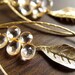 Citrine Leaf Hoop Earrings 14k Gold
