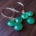 Green Onyx Cluster Earrings 14k Gold