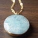 Blue Aquamarine Gold Necklace - limited edition