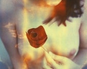Polaroid photograph 6x6 fine art nude giclee print, signed by its author