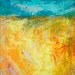 Original Abstract Landscape Minimalist Textured Painting "Stormy" 16x20 Canvas LindaSuzStudios