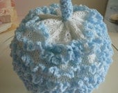 MADE TO ORDER   Knit Birthday Cake Baby Boy Hat        Size 24 months