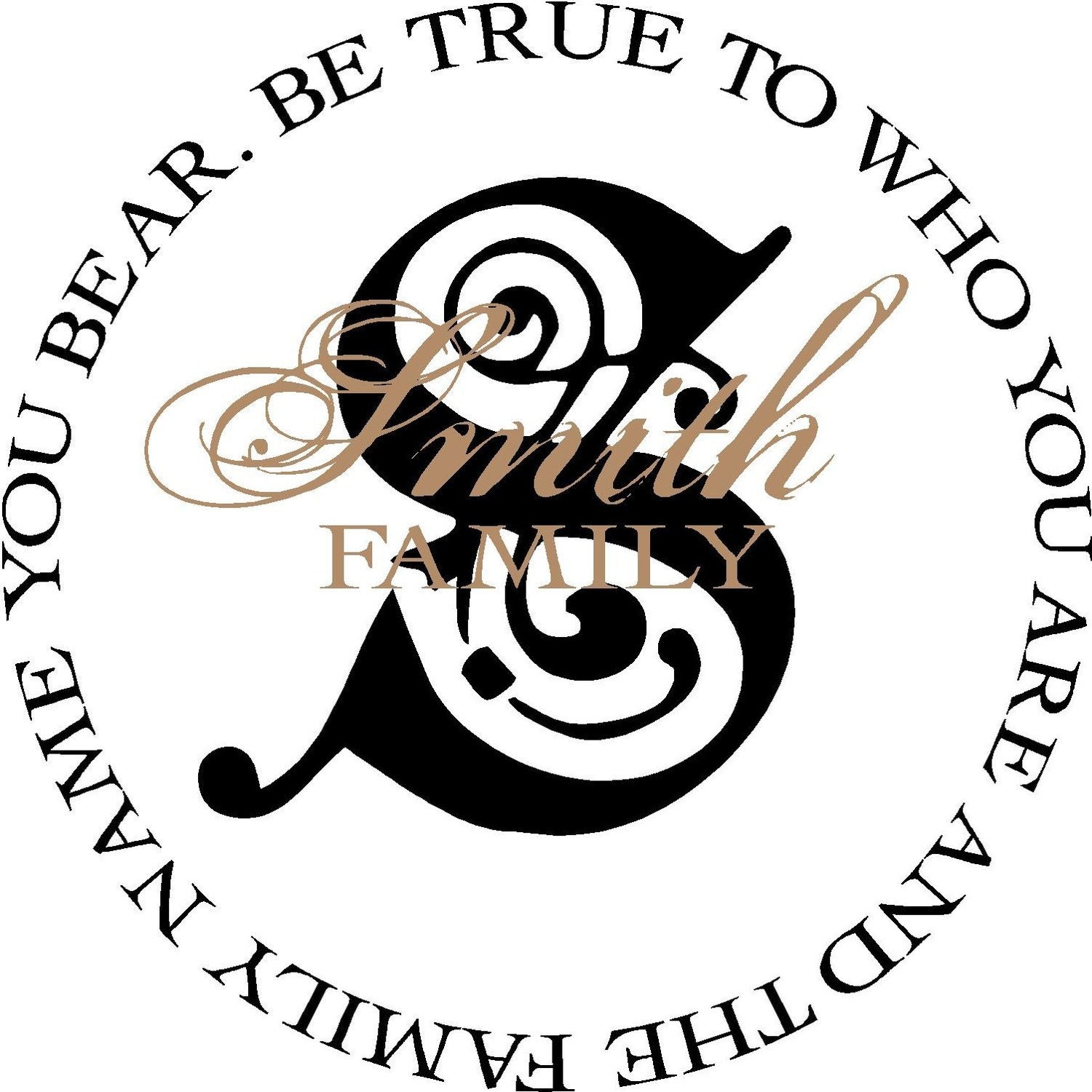 Be true to who you are with custom family monogram and last name...buy 2 get 1 free...vinyl lettering