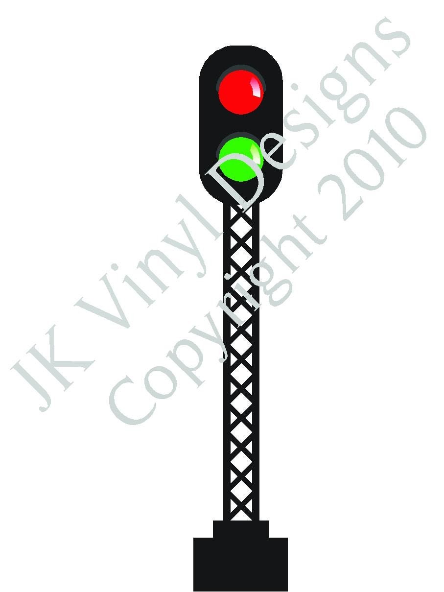 Railroad Train Crossing Sign stop and go...vinyl lettering...buy 2 get the 3rd for free