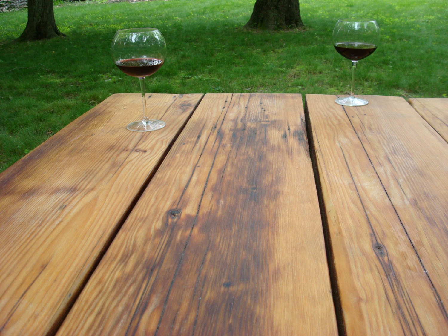 Reclaimed wood dining room table/ Steel base (tag 2)