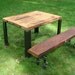 Reclaimed wood dining room table/ Steel base (tag 2)