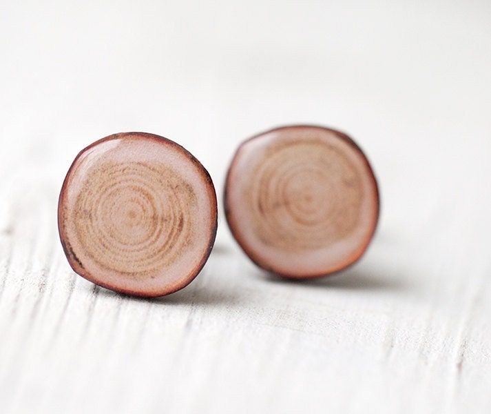 Men Cufflinks - Wood cufflinks - Rustic Wedding accessories (C002)