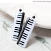 Piano key earrings - Music jewelry (E055)