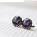 Purple butterfly cufflinks (C003)