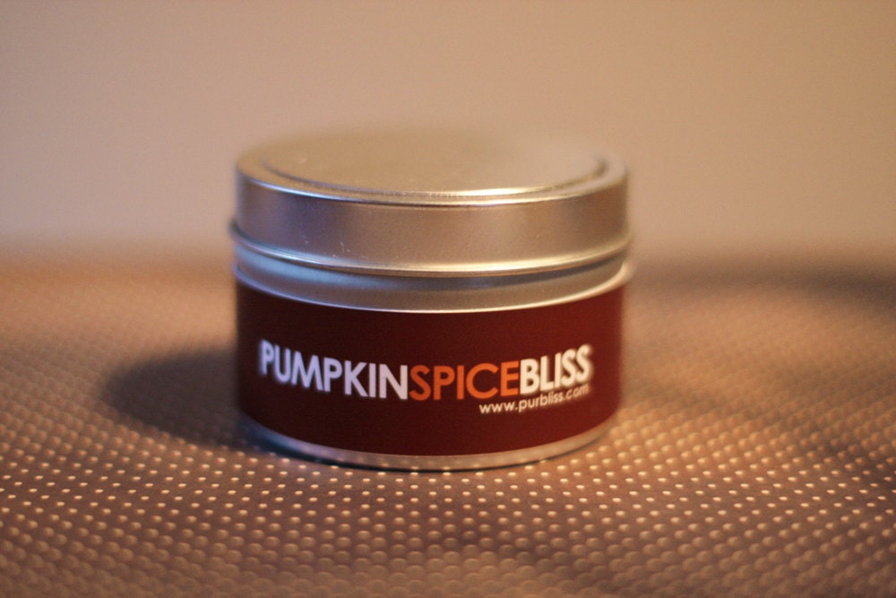 PUMPKIN SPICE SCENTED Small Tin Soy Candle