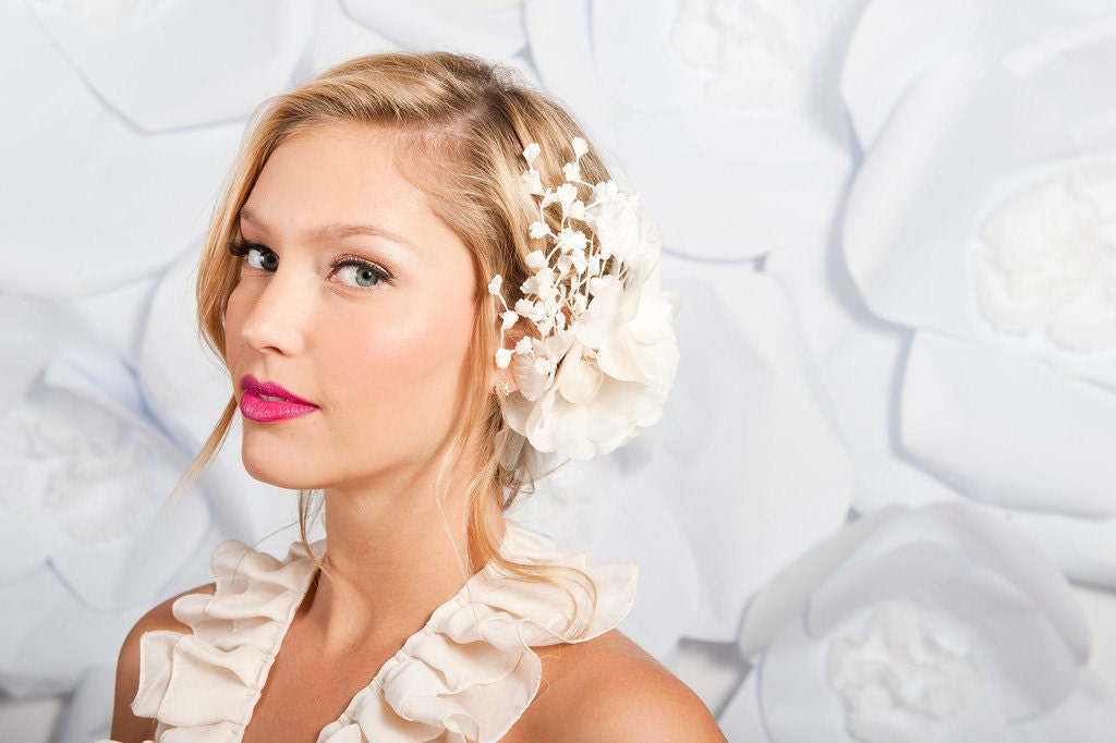 Baby's breath floral headpiece - Ava - Ready to ship