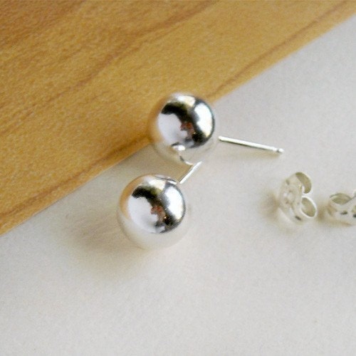 Large Ball Stud Earrings- Free Shipping