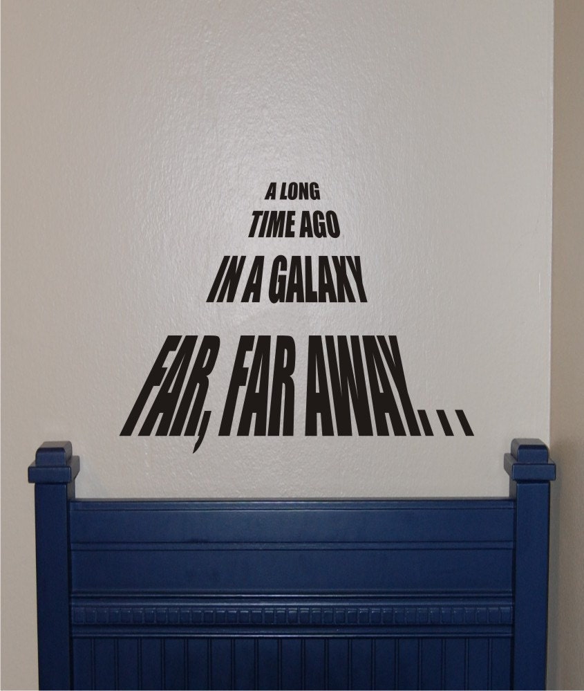Vinyl Wall Decal Star Wars A Long Time Ago