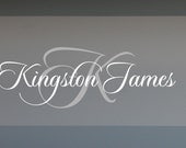 Vinyl Wall Decal Name with Initial Kingston