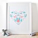 Owl Friends Screenprint, Woodland, Nursery Art