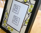 Decoupage Yellow Floral Frame