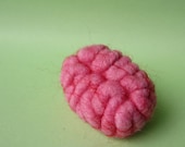 Brain Brooch Raspberry