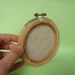 Uterus Embroidery Hoop on Linen
