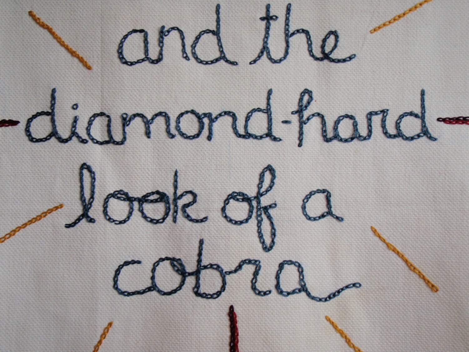 Saint in the City, Bruce Springsteen, hand embroidered wall art