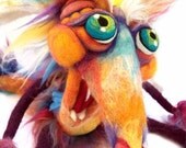 Ooak Made To Order  Fantasy Needle Felted Custom Designed Creature from Tanglewood Thicket Fiber Wool Art Soft Sculpture Plush Doll