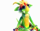 Custom Made  for you ooak Needle Felt Fantasy Goblin Wool Fiber Art Doll Soft Sculpture  Made to order