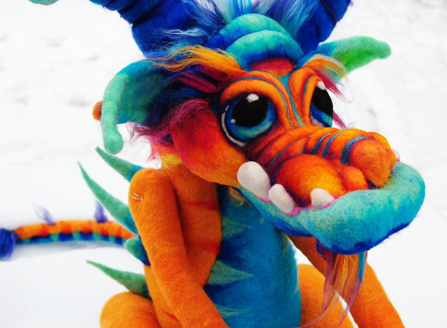 ooak Needle Felted Snout Monster Fantasy Soft Sculpture Plush Art Doll SOLD TO MATT