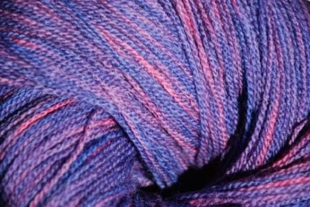 Plum Flowers Merino Wool LACE WEIGHT Yarn