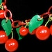 Vintage Bakelite Cherry Necklace