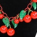 Vintage Bakelite Cherry Necklace