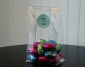 Crystal Clear Gussted Flat Bottom Cellophane Bags - 3" x 2" x 6 1/2" -Set of 100