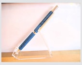 Pencil, Mechanical, Blue Swirls with Chrome Trim