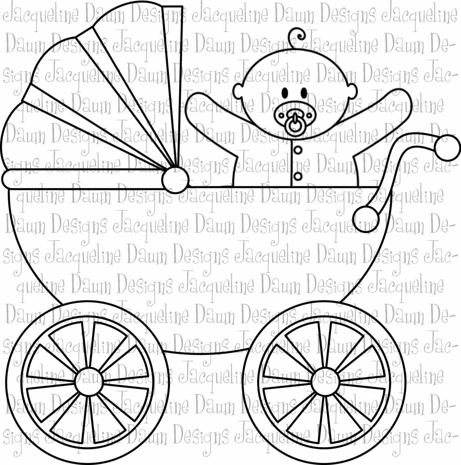 baby carriage coloring pages - photo #10