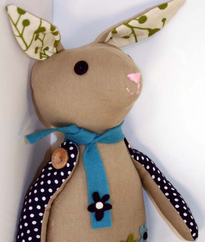 Handmade Rabbit Doll- Mostly Marvelous Ms. Rabbit