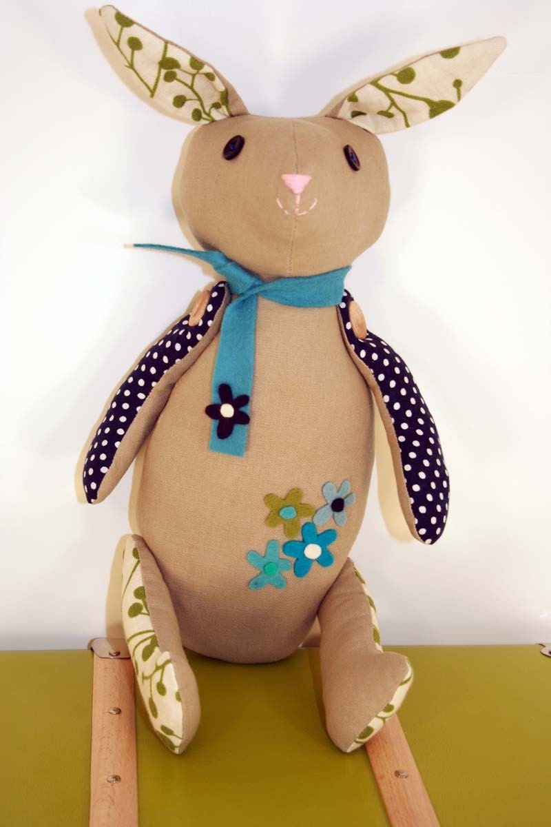 Handmade Rabbit Doll- Mostly Marvelous Ms. Rabbit