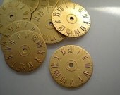 12 brass clock charms