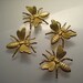 4 large brass bee charms