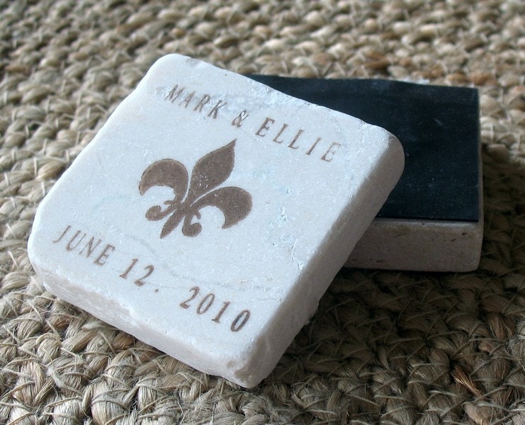 Fleur de Lis Save The Date Magnets, Set of 10