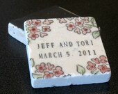 Soft Pink Floral Save The Date Magnets, Party Favors, Set of 25 Personalized