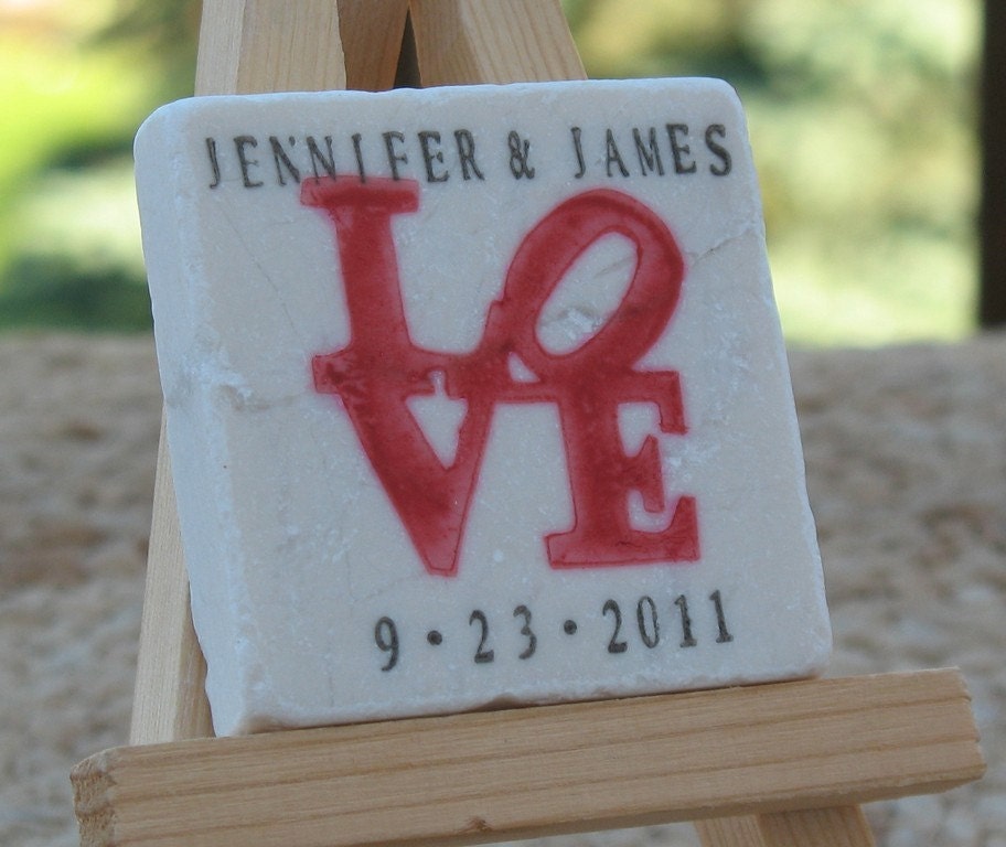 Love Statue Save the Date Magnets, Wedding Favors Set of 75