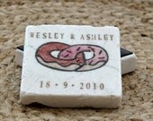 Wedding Favor Magnets, Save the Date, Intertwining Donut , Set of 25
