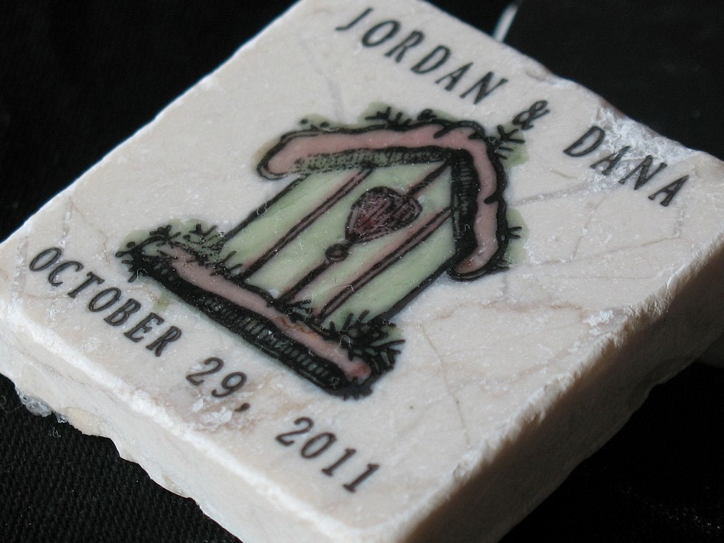Heart Birdhouse Save the Date Magnets or Wedding Favors, Set of 25