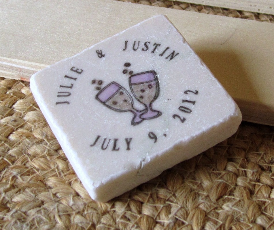Champagne Save the Date Magnets, Wedding Favors, Set of 25
